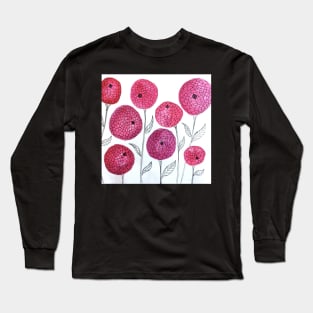 Pink Dahlias Long Sleeve T-Shirt